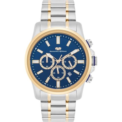 Herren Chronograph silber/gelbgold Edelstahl silber/gelbgold