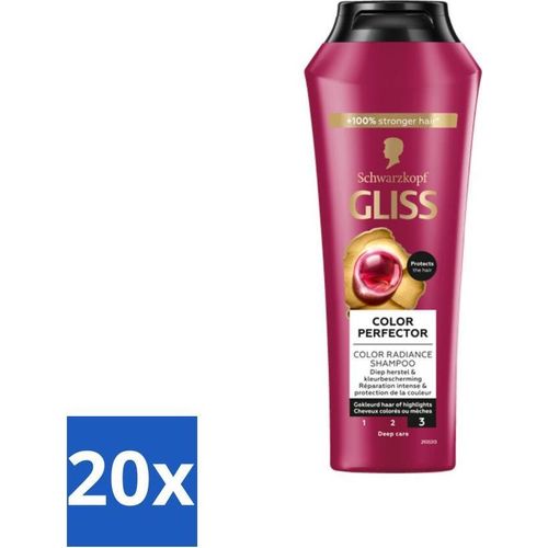 Gliss - Shampoo - Color Protect & Shine - Für langanhaltenden Farberhalt - 250 ml - Vorteilspack - 20 Stücke