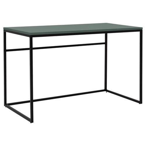 Schreibtisch Lipp , Grün, Schwarz , Holzwerkstoff , rechteckig , Kufe , 118x75x60 cm , Arbeitszimmer, Schreibtische, Bürotische