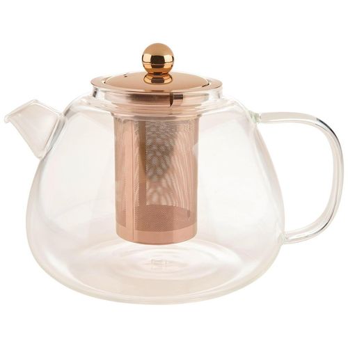 Leonardo Teekanne TE PER TE , Klar , Glas , 1500 ml , 19x15.5x17.3 cm , Ausgießer, Siebeinsatz , Kaffee & Tee, Kannen, Teekannen