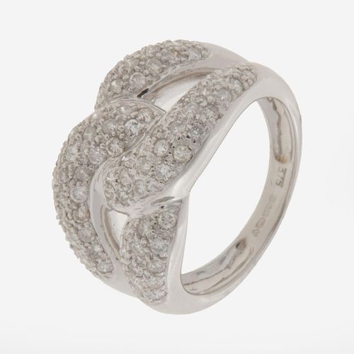 Ring aus 375er Weißgold mit 1 Karat Diamanten Image