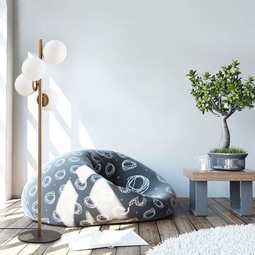 Opviq, Faze - NT - 115, Stehlampen, Gold, Metall, 32 x 32 x 130 cm