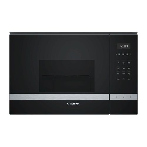 Siemens iQ500 BE525LMS0 Einbau-Mikrowelle Kombi-Mikrowelle 20 L 800 W Schwarz, Edelstahl