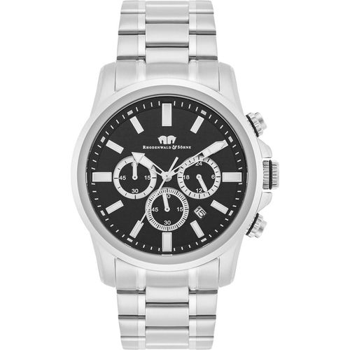 Herren Chronograph silber Edelstahl silber