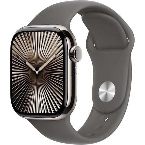Apple Watch Series 10 (2024) GPS + Cellular 46 mm - Titan - Sportarmband Grau