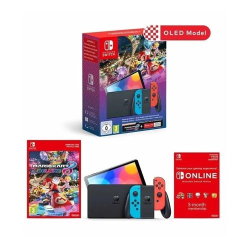 Switch OLED 64GB - Schwarz - Limited Edition Switch OLED Mario Kart 8 Deluxe + Mario Kart 8 Deluxe