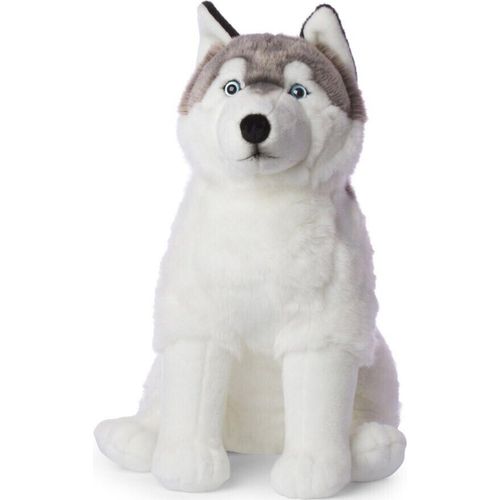 WWF - Plüschtier - Husky (sitzend, 70cm) lebensecht Kuscheltier Stofftier Plüschfigur