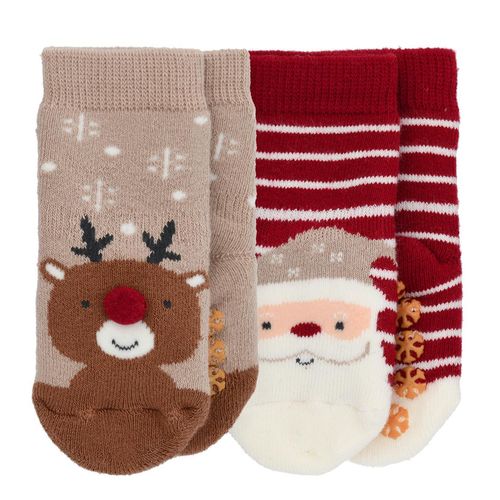 2 Paar Newborn Weihnachtssocken