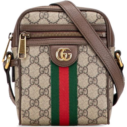 Gucci Hobo Bags - Mini GG Supreme Ophidia Crossbody - Gr. unisize - in Braun - für Damen