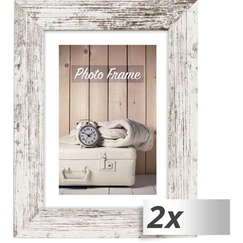 2x1 ZEP Nelson 6 weiß/br. 20x30 Holz Bilderrahmen V21236