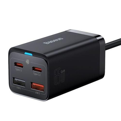 Baseus GaN3 Schnelllader 65W EU inkl. Schnellladekabel 1m
