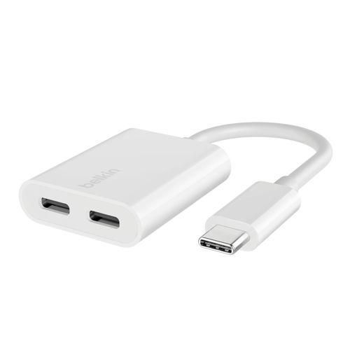 Belkin RockStar USB-C Audio- und Ladeadapter, weiß F7U081btWH