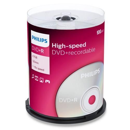 1x100 Philips DVD+R 4,7GB 16x SP