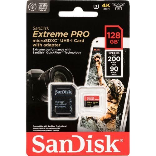 SanDisk microSDXC 128GB Extreme Pro A2 C10 V30 UHS-I U3