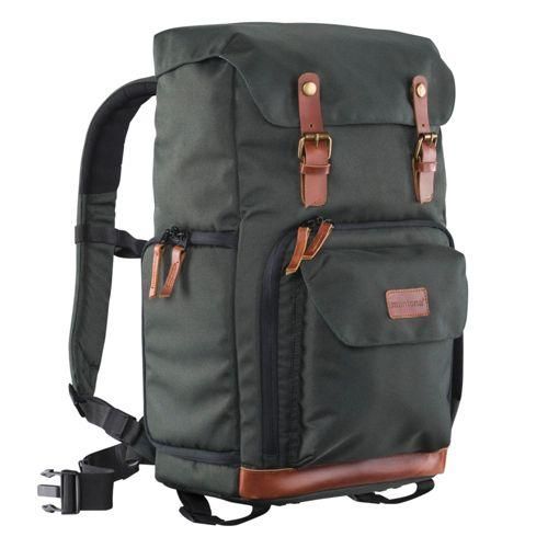 Mantona Fotorucksack Luis Retro grün