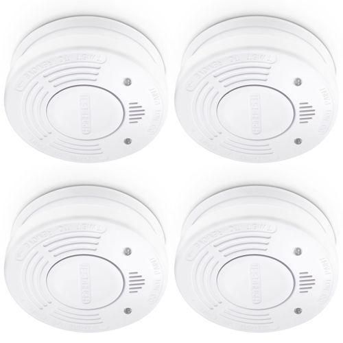 Alecto Rauchmelder mit 10 Jahren Batterielaufzeit, 4er-Pack