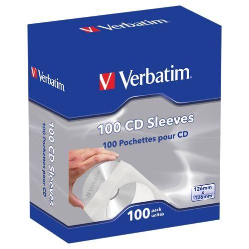Verbatim CD / DVD Papierhülle Papersleeve 100 Pack