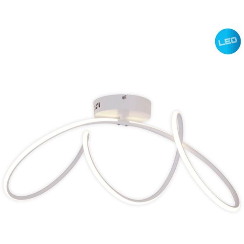 NÄVE LED Deckenleuchte "Odrive", weiß, 1, H: 30cm, 1 Stk., Leuchten, schleifenähnlich geschwungene Leuchtstreifen, weiß, L: 67cm, H: 30cm, LED Deckenleuchte
