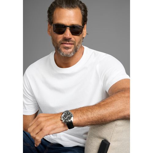 Sonnenbrille MAN'S WORLD, Herren, schwarz (anthrazit matt), matt, Sonnenbrillen, mit matt-anthrazit farbenden Rahmen - NEW