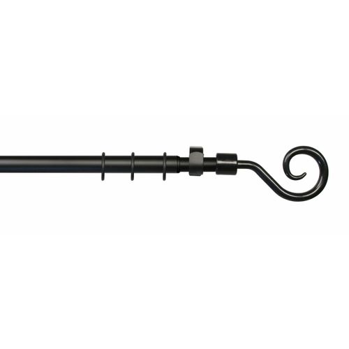 Gardinenstange LIEDECO "Mykene" Gr. 1, schwarz, Ø:20mm, Gardinenstangen