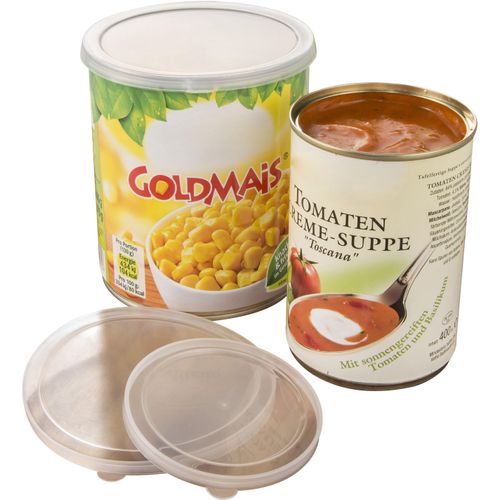 Frischhaltedeckel RUCO "Konservendosendeckel, 12er Set", transparent, Ø:7,5cm, Kunststoff, Deckel, Dosendeckel, Futterdeckel, wiederverwendbar, Made in Germany