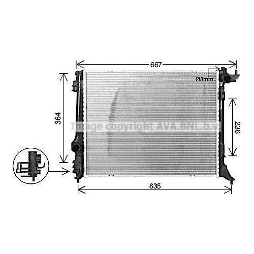 PRASCO RT2647 Kühler Wasserkühler Motorkühler für RENAULT Megane IV Grandtour (K9A/M/N) Megane IV Schrägheck (B9A/M/N) Talisman Grandtour (KP)