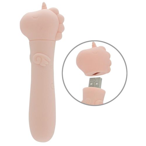 Minivibrator mit USB-Stecker unter’m Einhorn-Köpfchen