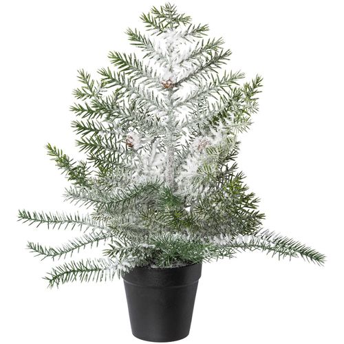 Künstlicher Weihnachtsbaum CREATIV DECO "Weihnachtsdeko, künstlicher Christbaum, Tannenbaum", grün, H:40cm, Kunststoff, Weihnachtsbäume, Kunstweihnachtsbäume, Im Topf; Beschneite Optik
