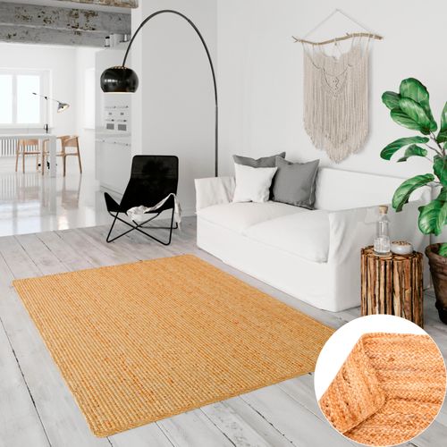 Teppich OTTO HOME "Bjarka", beige (natur), B:80cm H:10mm L:150cm, Jute, Teppiche, Teppich, meliert, 100% Jute, handgewebt, auch als Läufer & in rund erhältlich