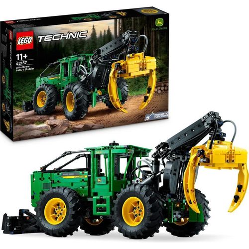 LEGO Technic John Deere 948L-II Skidder Set, großes 1.492-teiliges Baufahrzeug-Spielzeug mit pneumatischen Funktionen und 4-Rad-Antrieb