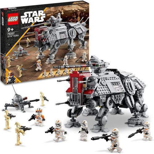 LEGO Star Wars AT-TE Walker, Bewegliches Spielzeugmodell, Set mit Minifiguren inkl. 3 Klonsoldaten, Kampfdroiden und Zwergspinnendroide 75337