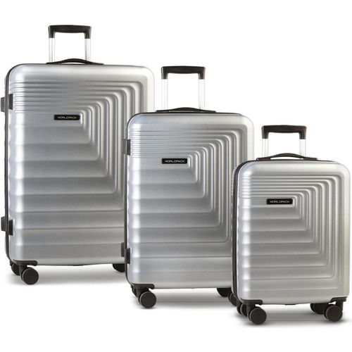 WORLDPACK Trolley-Set "Tokyo" 50/60/70 *silber