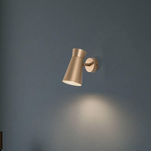 Wandleuchte Lotta, goldfarben, Strahler, Stahl, verstellbar