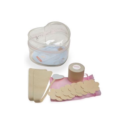 Brustwarzenabdeckung MAGIC BODYFASHION, Damen, latte, Obermaterial: 95% Baumwolle, 5% Elasthan, Brustwarzenabdeckungen, 4 M Boobtape,3 Paar Brustwarzenabdeckungen, 2 Invisible Sticky Thongs