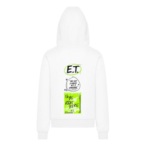 Kapuzenpullover F4NT4STIC "E.T. Unisex He's A Spaceman", Herren, Gr. XXL, weiß, Obermaterial: 65% Baumwolle, 35% Polyester, slim fit, Pullover Kapuzenpullover, Official Merch