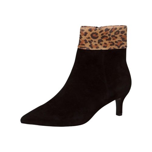 High-Heel-Stiefelette PETER KAISER "Peter Kaiser Stiefelette Leder", Damen, Gr. 38, schwarz, Leder, Schuhe