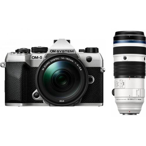 OM System OM-5 Mark II silber +OM System 14-150mm +50-200mm f2,8 PRO