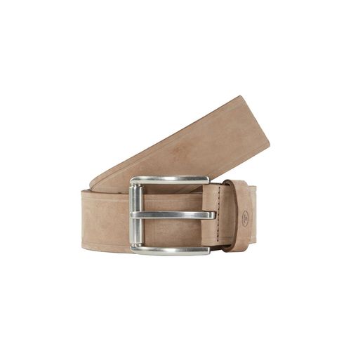 TOM TAILOR Herren TTJAY Ledergürtel mit eckiger Dornschließe, beige, Uni, Gr. 100