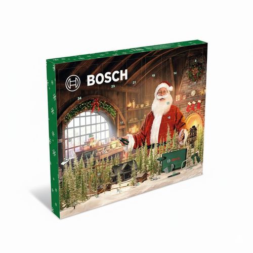 BOSCH DIY Handwerkzeug Adventskalender 2025 mit 41-teilige Werkzeugset, Bügelsäge, Handwerk 1600A039HD, Werkzeug, für Herren und Männer Kalender