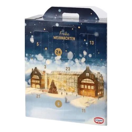 Dr. Oetker Adventskalender 2025 Weihnachtsüberraschungen Backzutaten Dekorprodukte Desserts Puddingpulver, für kinder Advent Kalender ( Wert 200 )