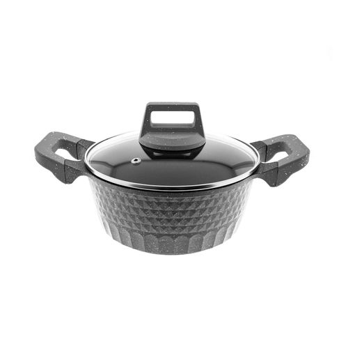 Kochtöpfe Grau mit Glasdeckel