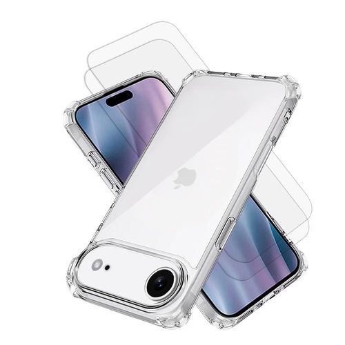Hülle iPhone 17 Air und 2 schutzfolien - TPU - Transparent
