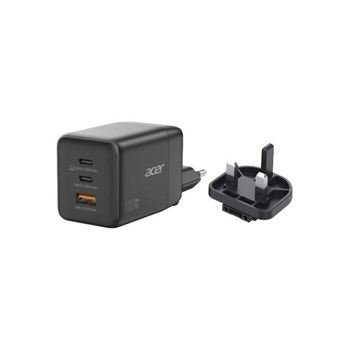 Acer power adapter - PPS and GaN technology - USB 2 x USB-C - 100 Watt