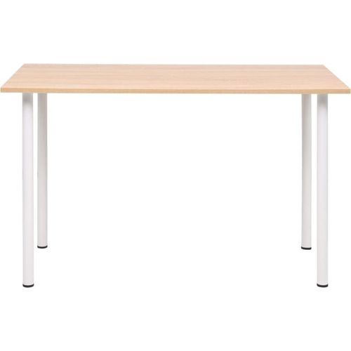 vidaXL Esstisch 120×60×73 cm Eichenbraun und Weiß