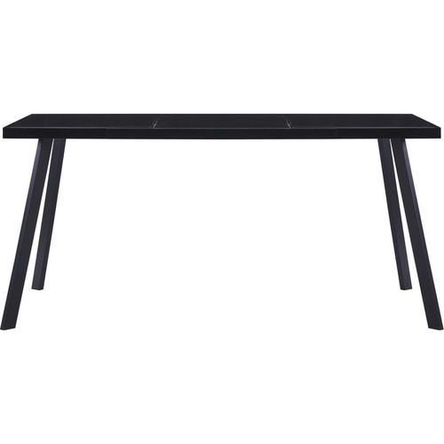 vidaXL Esstisch Schwarz 180 x 90 x 75 cm Hartglas