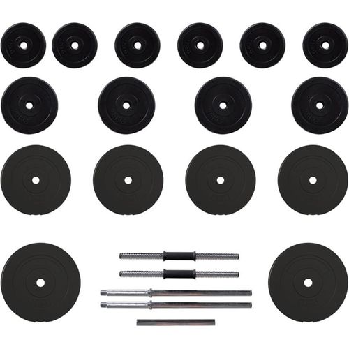 vidaXL Langhantel und Kurzhantel mit Gewichten 60 kg