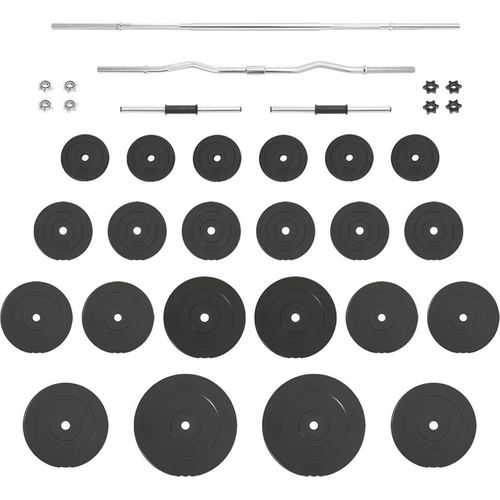 vidaXL Langhantel und Kurzhantel mit Gewichten 120 kg