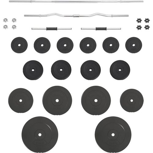 vidaXL Langhantel und Kurzhantel mit Gewichten 90 kg