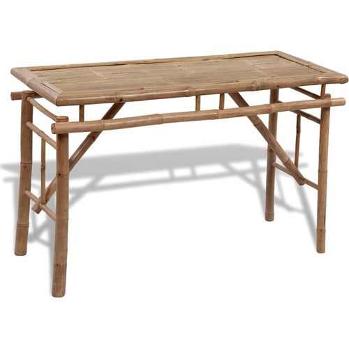 vidaXL Biertisch mit 2 Bänken 100 cm Bambus