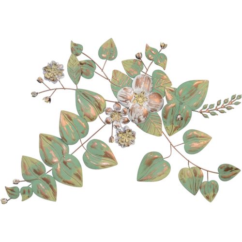 Wanddekoobjekt "Wanddekoration", grün, B:70cm H:69cm T:4cm, Metall, HOFMANN LIVING AND MORE, Wanddekoobjekte, aus Metall, grün